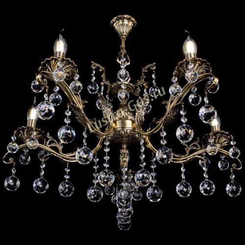 Люстра бронзовая Милана №5/2 шар в Магнитогорске Гусь Хрустальный