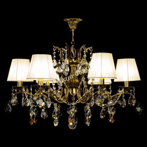 Люстра бронзовая Милана №6 Прованс в Магнитогорске Гусь Хрустальный