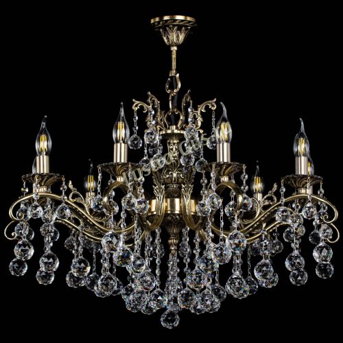 Люстра бронзовая Милана №9/2 шар в Магнитогорске Гусь Хрустальный