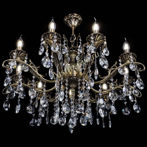 Люстра бронзовая Милана №9/2 звездочка в Магнитогорске Гусь Хрустальный