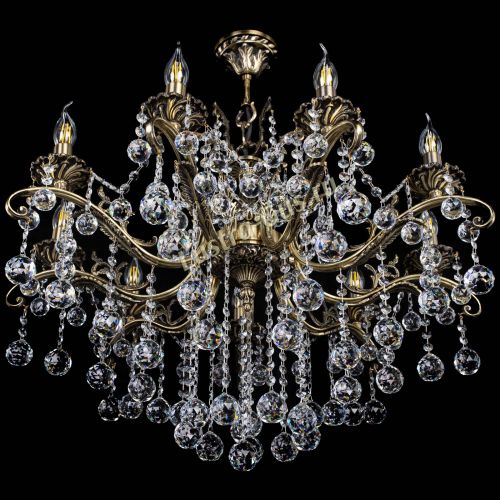 Люстра бронзовая Милана №9 шар в Магнитогорске Гусь Хрустальный