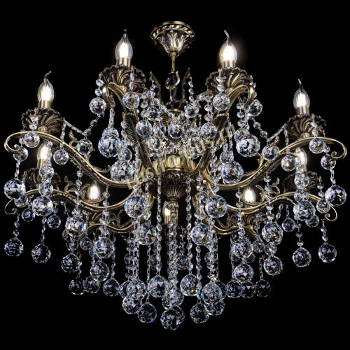 Люстра бронзовая Милана №9 шар в Магнитогорске Гусь Хрустальный