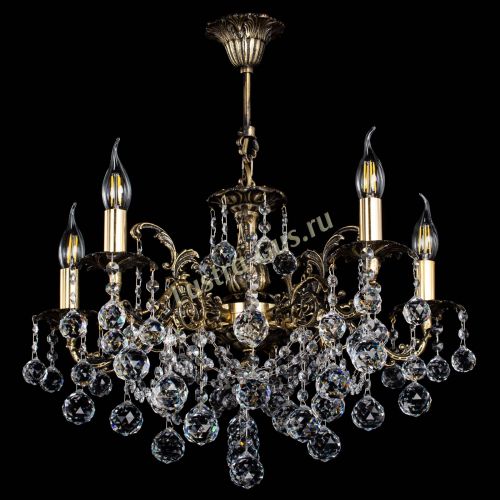 Люстра бронзовая Муза №5 шар в Магнитогорске Гусь Хрустальный