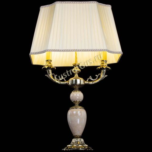 Бронзовая настольная лампа Антик №2 с камнем в Магнитогорске Гусь Хрустальный