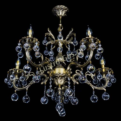 Люстра бронзовая Олимпия №5/1 шар в Магнитогорске Гусь Хрустальный