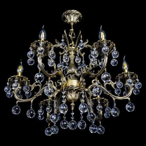 Люстра бронзовая Олимпия №6/1 шар в Магнитогорске Гусь Хрустальный