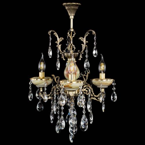 Люстра бронзовая Оникс №3/1 баден в Магнитогорске Гусь Хрустальный