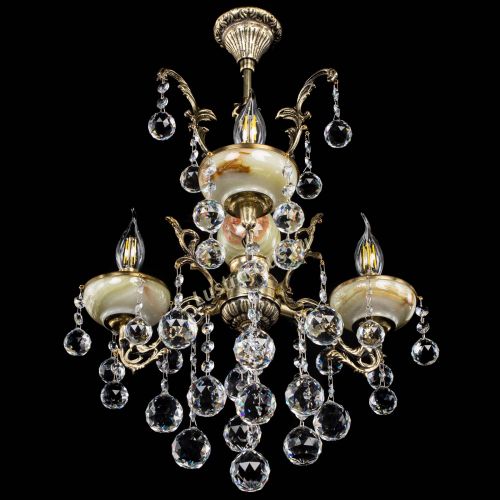 Люстра бронзовая Оникс №3/1 шар в Магнитогорске Гусь Хрустальный