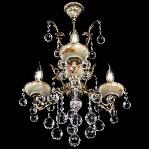 Люстра бронзовая Оникс №3/1 шар в Магнитогорске Гусь Хрустальный