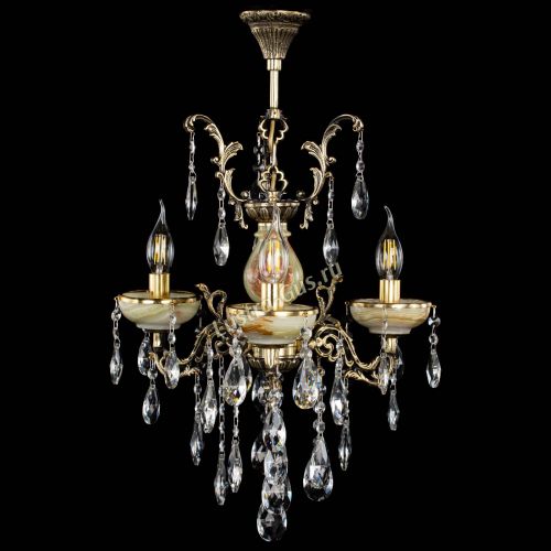 Люстра бронзовая Оникс №3/1 журавлик в Магнитогорске Гусь Хрустальный