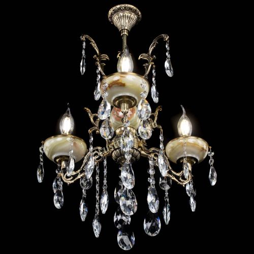 Люстра бронзовая Оникс №3/1 журавлик в Магнитогорске Гусь Хрустальный