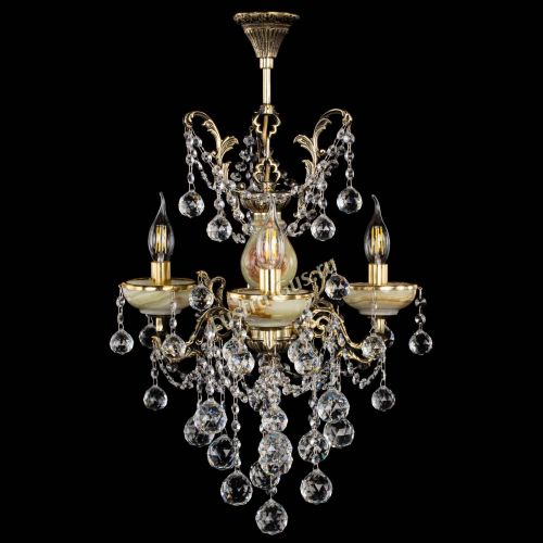 Люстра бронзовая Оникс №3/2 шар в Магнитогорске Гусь Хрустальный