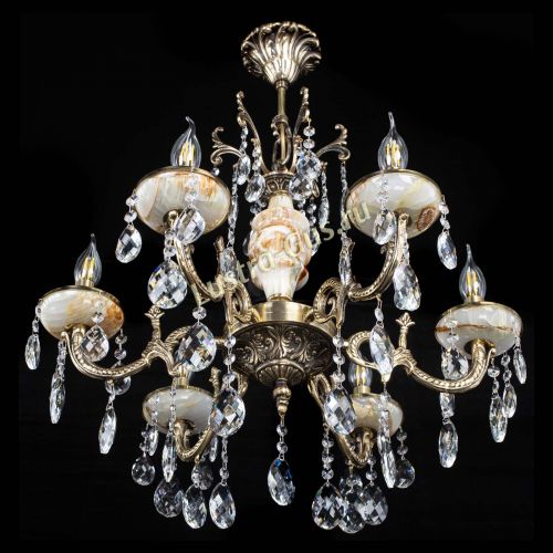 Люстра бронзовая Оникс №6/1 баден в Магнитогорске Гусь Хрустальный