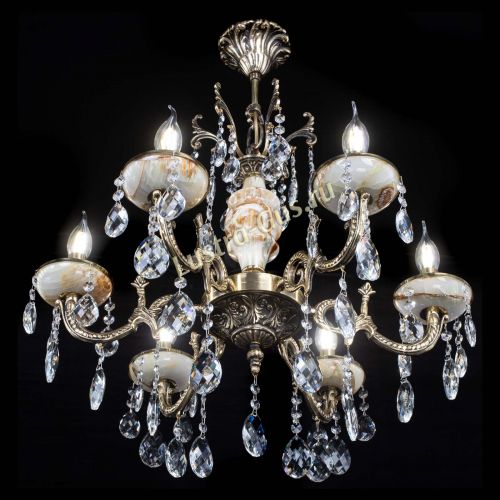 Люстра бронзовая Оникс №6/1 баден в Магнитогорске Гусь Хрустальный