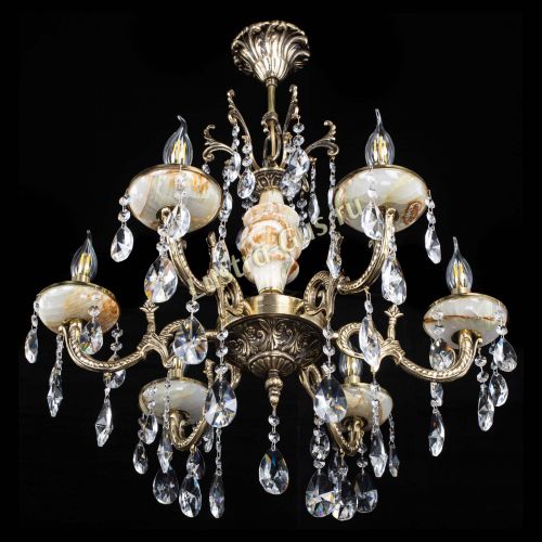 Люстра бронзовая Оникс №6/1 лучик в Магнитогорске Гусь Хрустальный