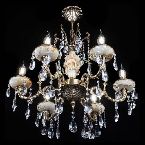 Люстра бронзовая Оникс №6/1 лучик в Магнитогорске Гусь Хрустальный