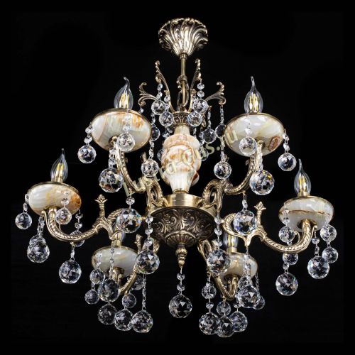 Люстра бронзовая Оникс №6/1 шар в Магнитогорске Гусь Хрустальный