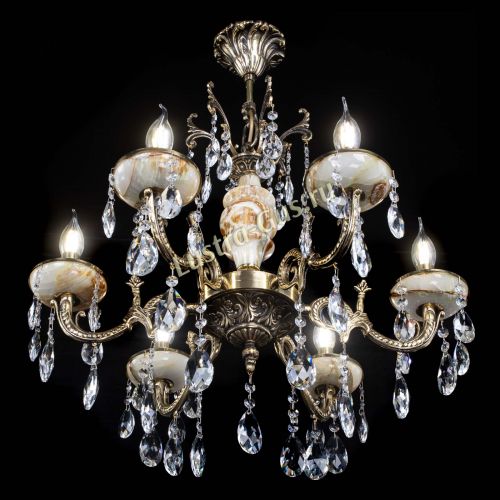 Люстра бронзовая Оникс №6/1 журавлик в Магнитогорске Гусь Хрустальный