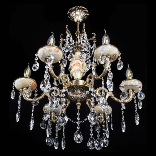 Люстра бронзовая Оникс №6/2 баден в Магнитогорске Гусь Хрустальный