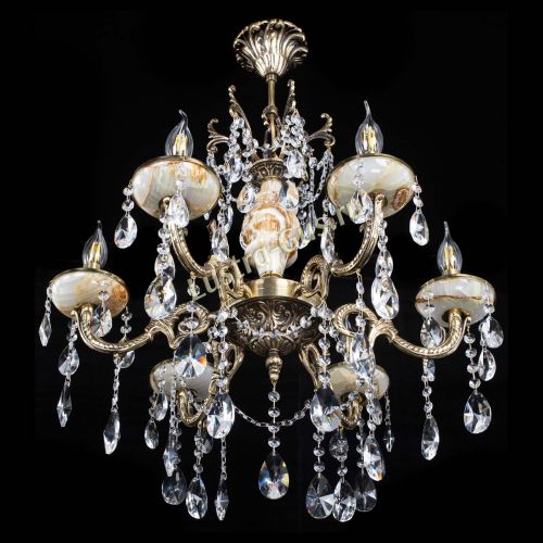 Люстра бронзовая Оникс №6/2 лучик в Магнитогорске Гусь Хрустальный