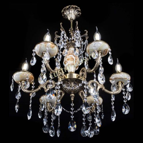 Люстра бронзовая Оникс №6/2 лучик в Магнитогорске Гусь Хрустальный