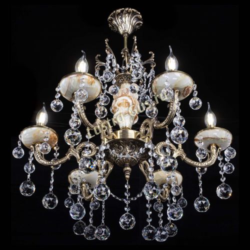 Люстра бронзовая Оникс №6/2 шар в Магнитогорске Гусь Хрустальный