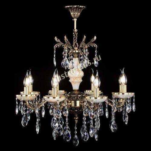 Люстра бронзовая Оникс №8/1 баден в Магнитогорске Гусь Хрустальный