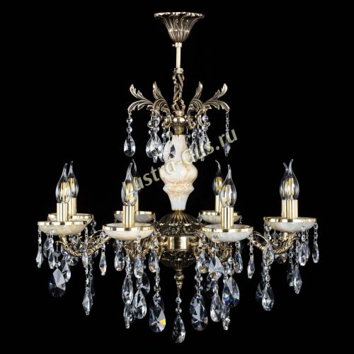 Люстра бронзовая Оникс №8/1 лучик в Магнитогорске Гусь Хрустальный