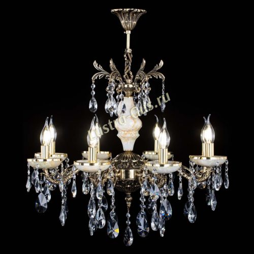 Люстра бронзовая Оникс №8/1 лучик в Магнитогорске Гусь Хрустальный