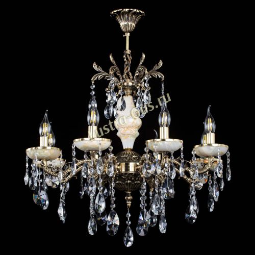 Люстра бронзовая Оникс №8/1 лучик в Магнитогорске Гусь Хрустальный