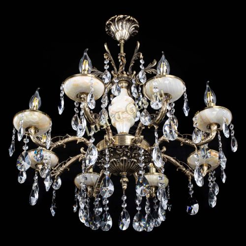 Люстра бронзовая Оникс №8/1 лучик в Магнитогорске Гусь Хрустальный