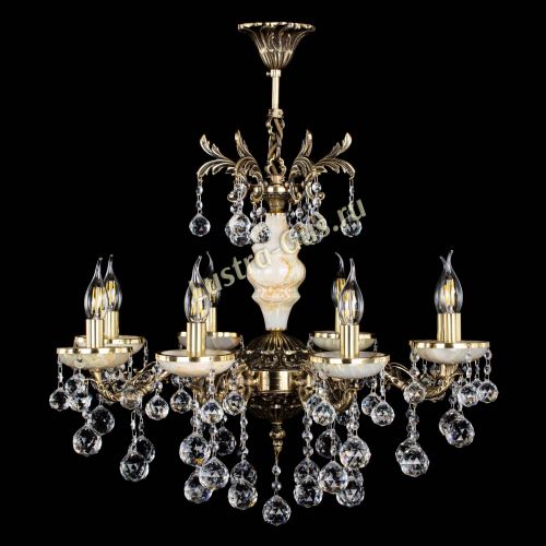 Люстра бронзовая Оникс №8/1 шар в Магнитогорске Гусь Хрустальный