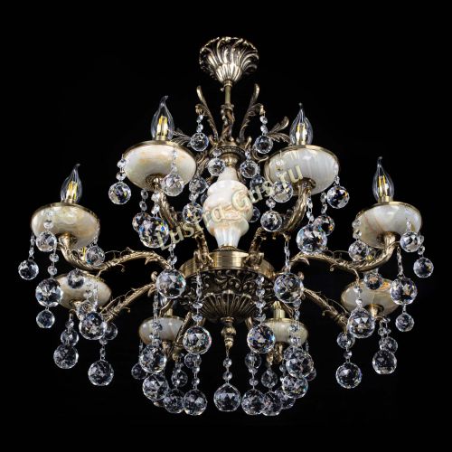 Люстра бронзовая Оникс №8/1 шар в Магнитогорске Гусь Хрустальный