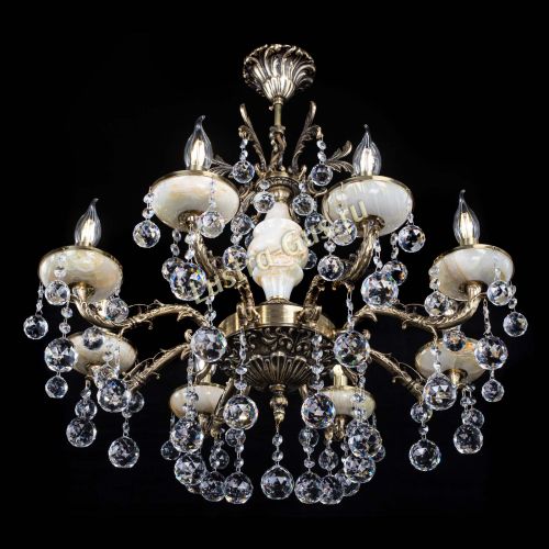 Люстра бронзовая Оникс №8/1 шар в Магнитогорске Гусь Хрустальный