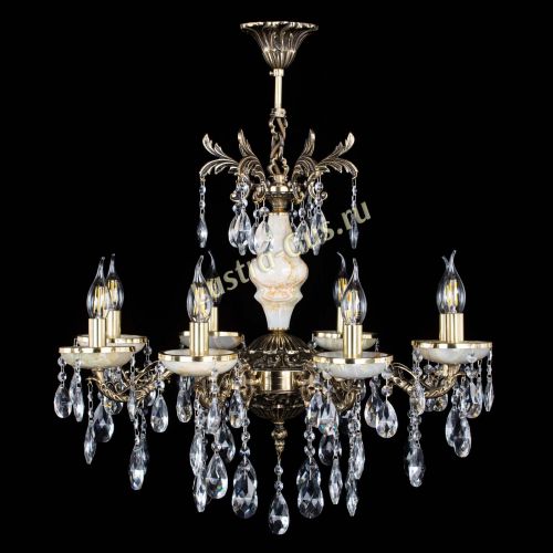 Люстра бронзовая Оникс №8/1 журавлик в Магнитогорске Гусь Хрустальный