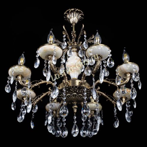 Люстра бронзовая Оникс №8/1 журавлик в Магнитогорске Гусь Хрустальный