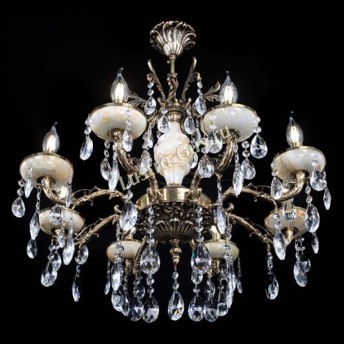 Люстра бронзовая Оникс №8/1 журавлик в Магнитогорске Гусь Хрустальный