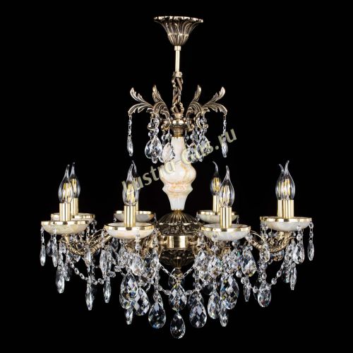 Люстра бронзовая Оникс №8/2 баден в Магнитогорске Гусь Хрустальный