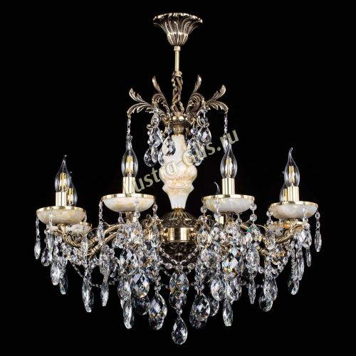 Люстра бронзовая Оникс №8/2 баден в Магнитогорске Гусь Хрустальный