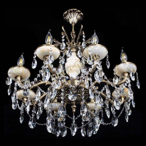 Люстра бронзовая Оникс №8/2 лучик в Магнитогорске Гусь Хрустальный