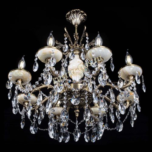 Люстра бронзовая Оникс №8/2 лучик в Магнитогорске Гусь Хрустальный