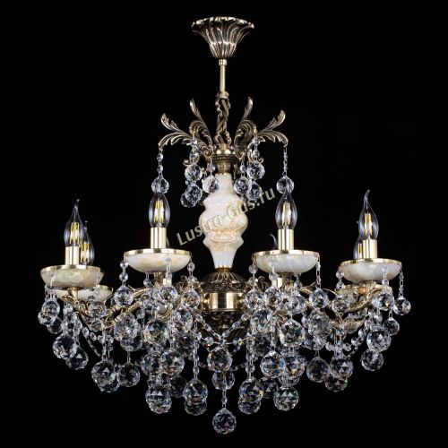 Люстра бронзовая Оникс №8/2 шар в Магнитогорске Гусь Хрустальный