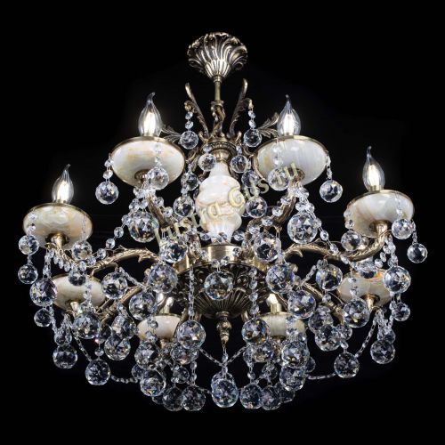 Люстра бронзовая Оникс №8/2 шар в Магнитогорске Гусь Хрустальный