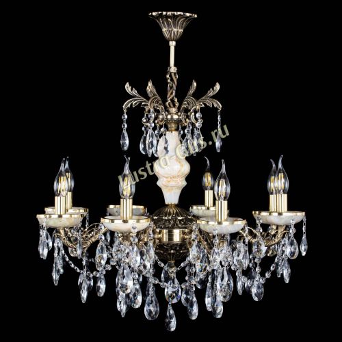 Люстра бронзовая Оникс №8/2 журавлик в Магнитогорске Гусь Хрустальный