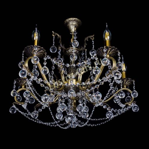 Бронзовая люстра Валери №5 шар в Магнитогорске Гусь Хрустальный