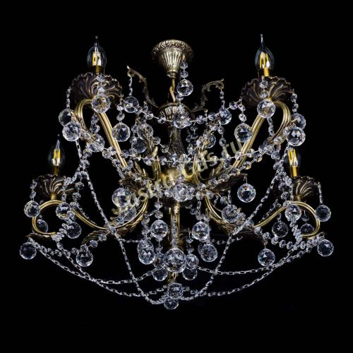 Бронзовая люстра Валери №5 шар в Магнитогорске Гусь Хрустальный