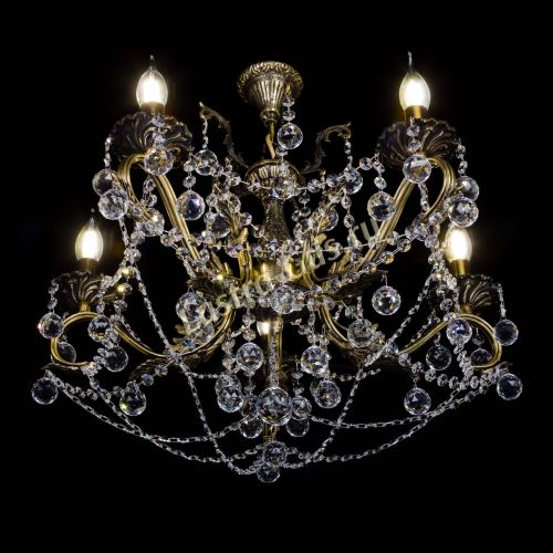 Бронзовая люстра Валери №5 шар в Магнитогорске Гусь Хрустальный