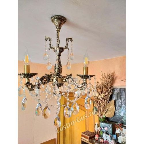 Люстра бронзовая Мелания №3 в Магнитогорске Гусь Хрустальный