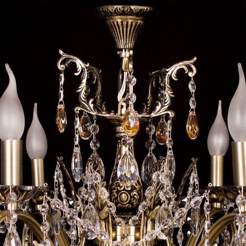 Люстра бронзовая Мелания №6/2 в Магнитогорске Гусь Хрустальный