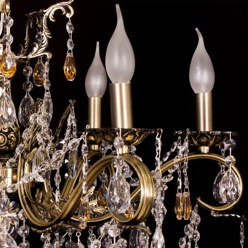 Люстра бронзовая Мелания №6/2 в Магнитогорске Гусь Хрустальный